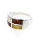 Multicolor Amber Ring In Sterling Silver The London, Ring Size: 6 / 16.5, image , picture 3