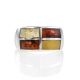 Multicolor Amber Ring In Sterling Silver The London, Ring Size: 11 / 20.5, image , picture 2