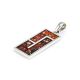 Geometric Amber Pendant In Sterling Silver The London, image , picture 3