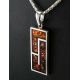 Geometric Amber Pendant In Sterling Silver The London, image , picture 2