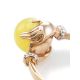 Gorgeous Amber Ring In Gold With Diamonds The Goddess, Ring Size: 5.5 / 16, image , picture 8