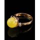 Gorgeous Amber Ring In Gold With Diamonds The Goddess, Ring Size: 7 / 17.5, image , picture 5