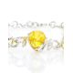 Lemon Amber Link Bracelet In Sterling Silver The Flamenco, image , picture 3