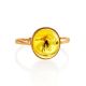 Delicate Amber Ring In Gold With Inclusion The Clio, Ring Size: 6.5 / 17, image , picture 4