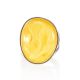 Bold Adjustable Ring With Bright Honey Amber The Glow, Ring Size: Adjustable, image , picture 3