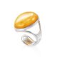 Bold Adjustable Ring With Bright Honey Amber The Glow, Ring Size: Adjustable, image , picture 4