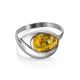 Lemon Amber Ring In Sterling Silver The Peony, Ring Size: 9.5 / 19.5, image , picture 3