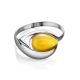 Honey Amber Ring In Sterling Silver The Peony, Ring Size: 11.5 / 21, image , picture 3