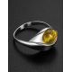 Lemon Amber Ring In Sterling Silver The Peony, Ring Size: 11 / 20.5, image , picture 2