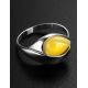 Honey Amber Ring In Sterling Silver The Peony, Ring Size: 11.5 / 21, image , picture 2