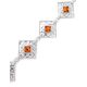 Cognac Amber Link Bracelet In Sterling Silver The Arabesque, image , picture 5
