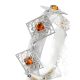 Cognac Amber Link Bracelet In Sterling Silver The Arabesque, image , picture 4
