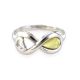 Sterling Silver Ring With White The Amour, Ring Size: 6 / 16.5, image , picture 3