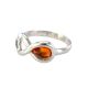 Sterling Silver Ring With Cognac Amber The Amour, Ring Size: 13 / 22, image , picture 5