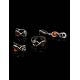 Sterling Silver Ring With Cognac Amber The Amour, Ring Size: 9 / 19, image , picture 6