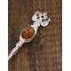 Sterling Silver Spoon With Cognac Amber, image , picture 4