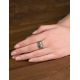Cute Silver Ring With Honey Amber The Owl, Ring Size: 6.5 / 17, image , picture 3