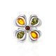 Adjustable Amber Ring In Sterling Silver The Shamrock, Ring Size: Adjustable, image , picture 3