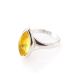 Lemon Amber Ring In Sterling Silver The Amaranth, Ring Size: 9.5 / 19.5, image , picture 3