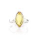 Lemon Amber Ring In Sterling Silver The Amaranth, Ring Size: 8.5 / 18.5, image , picture 2