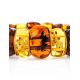Two Toned Amber Flat Beaded Stretch Bracelet, image , picture 2