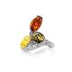 Trilogy Amber Ring In Sterling Silver The Casablanca, Ring Size: 6 / 16.5, image , picture 4