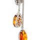 Chain Dangle Amber Pendant In Sterling Silver The Casablanca, image , picture 4