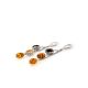 Dangle Amber Earrings In Sterling Silver The Casablanca, image , picture 4