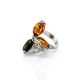 Multicolor Amber Ring In Sterling Silver The Casablanca, Ring Size: 11.5 / 21, image , picture 4