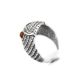 Wonderful Silver Ring With Cherry Amber The Owl, Ring Size: 9.5 / 19.5, image , picture 5