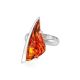Bold Handcrafted Amber Ring In Sterling Silver The Palladio, Ring Size: Adjustable, image , picture 3