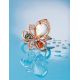 Striking Multicolor Amber Ring In Gold With Crystals The Edelweiss, Ring Size: 9 / 19, image , picture 2
