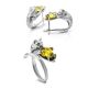 Cute And Fabulous Sterling Silver Ring With Green Amber The Cats, Ring Size: 8.5 / 18.5, image , picture 6