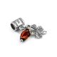 Four Leaf Clover Charm With Cherry Amber In Sterling Silver The Shamrock, image , picture 2