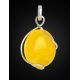 Drop Amber Pendant In Sterling Silver The Flamenco, image , picture 2