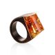 Wooden Ring With Lemon Amber The Indonesia, Ring Size: 8.5 / 18.5, image , picture 3