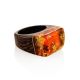 Wooden Ring With Lemon Amber The Indonesia, Ring Size: 10 / 20, image , picture 4