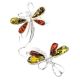 Stylish Sterling Silver Ring With Multicolor Amber The Dragonfly, Ring Size: 9 / 19, image , picture 6
