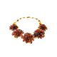 Cognac Amber Necklace The Chrysanthemum, image , picture 3