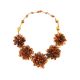 Cognac Amber Necklace The Chrysanthemum, image , picture 4