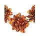 Cognac Amber Necklace The Chrysanthemum, image , picture 2