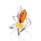 Amazing Silver Ring With Shiny Multicolor Amber The Pegasus, Ring Size: 6 / 16.5, image , picture 3