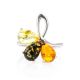 Multicolor Amber Ring In Sterling Silver the Dandelion, Ring Size: 6 / 16.5, image , picture 2