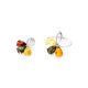 Multicolor Amber Ring In Sterling Silver the Dandelion, Ring Size: 9 / 19, image , picture 4