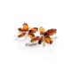 Cognac Amber Earrings In Sterling Silver The Verbena, image , picture 2