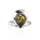 Elegant Green Amber Ring In Sterling Silver The Orion, Ring Size: 5 / 15.5, image , picture 2