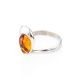 Bright Cognac Amber Ring In Sterling Silver The Orion, Ring Size: 8.5 / 18.5, image , picture 3
