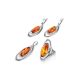 Silver Cocktail Ring With Cognac Amber The Sonnet, Ring Size: 9 / 19, image , picture 4
