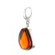 Elegant Teardrop Silver Pendant With Cognac Amber The Glow, image , picture 4