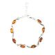 Cognac Amber Bracelet In Sterling Silver The Verbena, image , picture 3